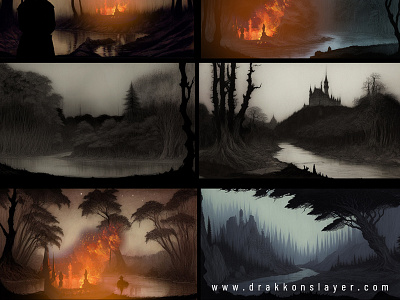 Concept Art - Mt. Priory Dream Sequence comics conce concept design illustration