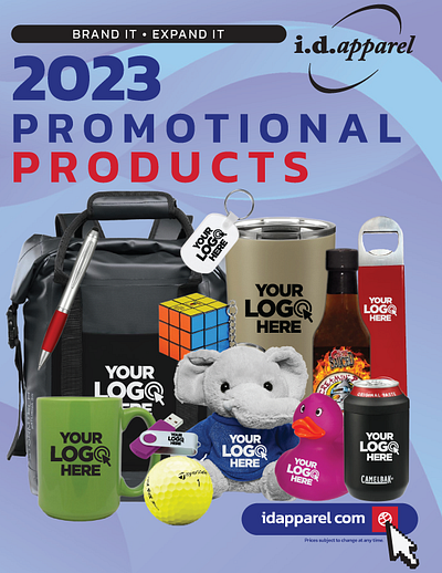 Promotional Product Catalogue advertising blue branding catalog catalogue design graphic design promo promotional