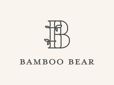 Bamboo Bear Logo b logo baby logo bamboo bear brand identity branding illustration logo vector