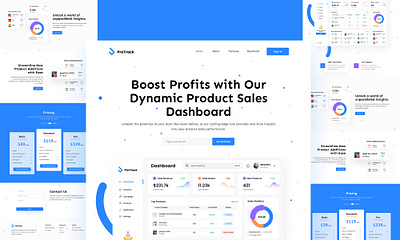 SaaS Landing Page Ui Design blue branding clean dashboard figma figma landing page graphic design illustration landing page landing page ui minimal saas ui ux web app web design webflow website design website ui ux white