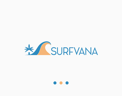 Surfvana Boutique Surf Resort Logo Concept beach beach house branding graphic design logo resort surf surfing wave