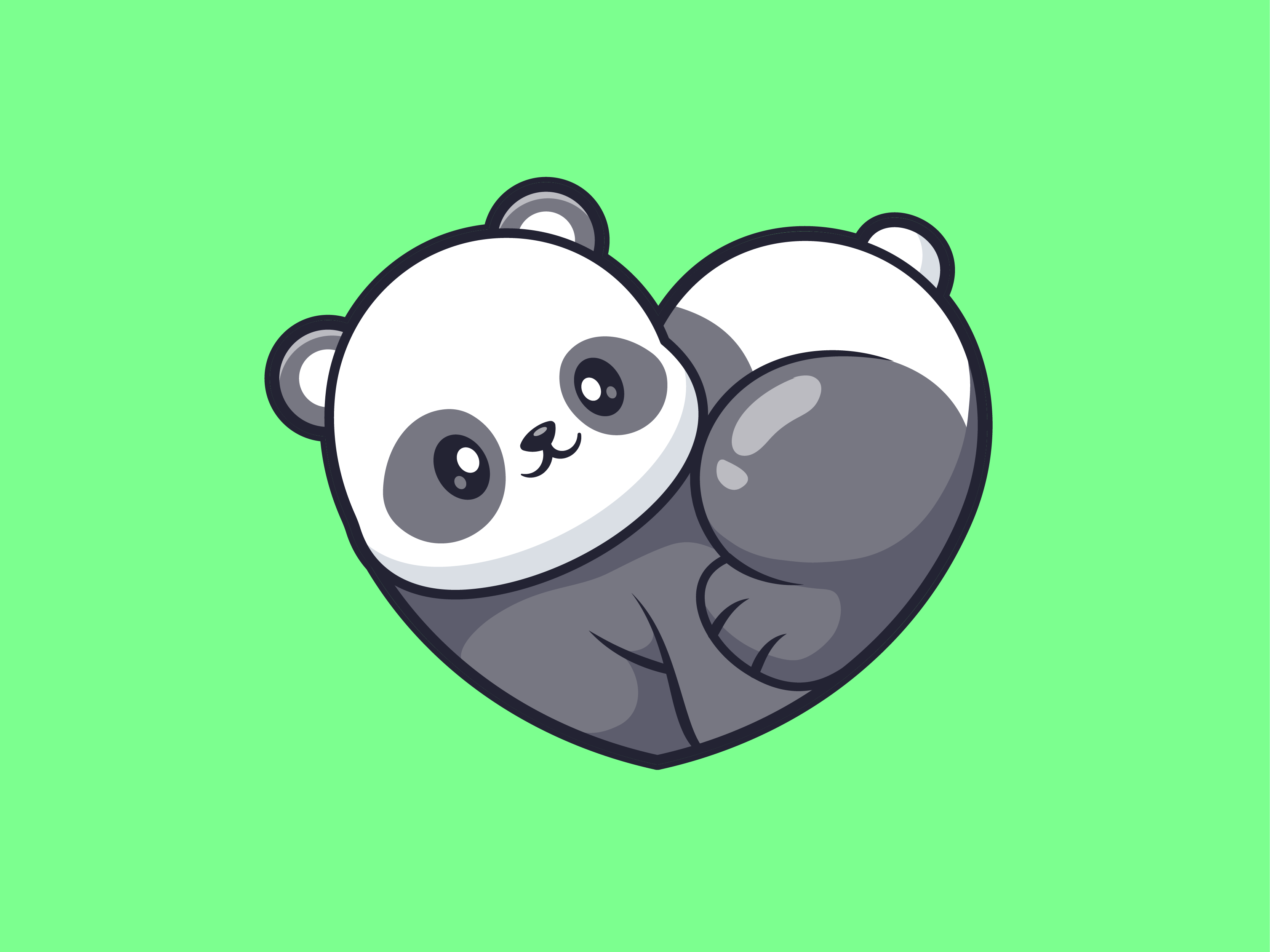 Panda Love🐼🤍 by catalyst on Dribbble