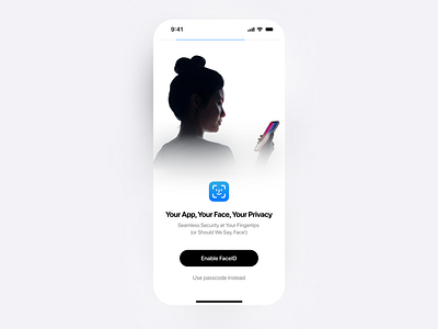 FaceID Onboarding apple cta design figma ios iphone logo mac onboarding privacy security slider ui ux