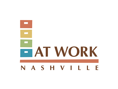 At Work Nashville Logo branding graphic design logo small small business design vector