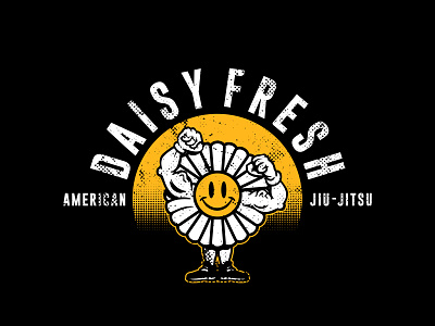 Daisy Fresh Jiu Jitsu bjj daisy grapplers illustration jiu jitsu mascot wrestlers