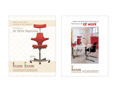 Magazine ads for At Work Nashville advertising copywriting graphic design magazine ads marketing materials small business design