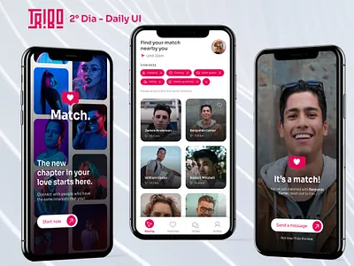 App de Relacionamento - Daily UI app date design figma mobile ui