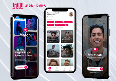 App de Relacionamento - Daily UI app date design figma mobile ui