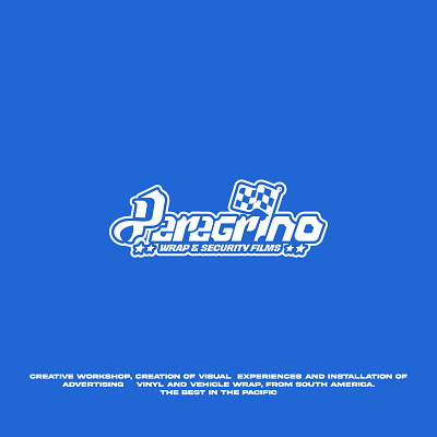 Peregrino Graphic blue brandign cars garage race sprint vinil wrap