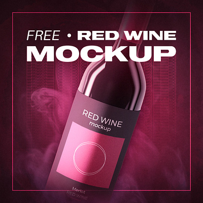 (FREE) Minimal Wine mockup branding graphic design minimal mockup wine