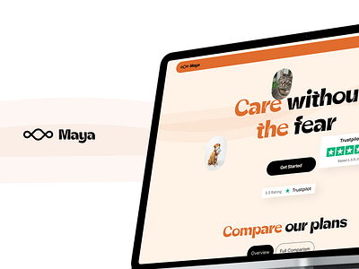 Maya Insurance Landing Page ui