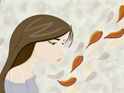 autumn girl adobe graphic design illustration