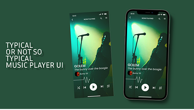 Typical Music Player UI design dribble f figma graphic design ui