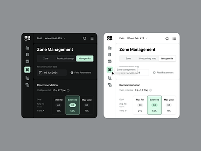 Crop – Agrotech tool agronomy agrotech agrotech app app dashboard design system field management icons management app product product app sidebar web app widget