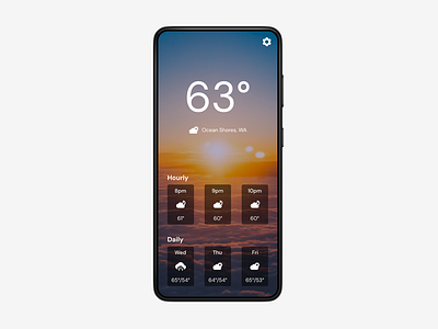DailyUI: Challenge #037 037 android dailyui037 dailyuichallenge design figmadesign ui weather weather design weatherdesign