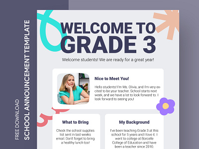 Teacher School Announcement Free Google Docs Template academy announcement announcements college doc docs elementary free template free template google docs google google docs high ms preschool print school teacher template templates word