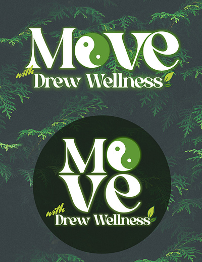 Move with Drew Wellness branding design graphic design logo social media vector