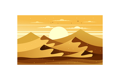 Desert Landscape Illustration dry