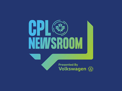 CPL Newsroom Logo blog blue bubble canada canadian canadian premier league canpl cpl football gradient logo maple leaf newsroom podcast soccer wordmark