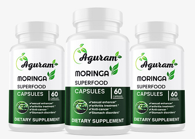 Moringa Label design graphic design label design moringa label design moringa supplement label design superfood