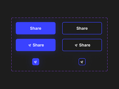 Share button #10 button dailyui design fig figma filled icon minimal outline share ui ux variables