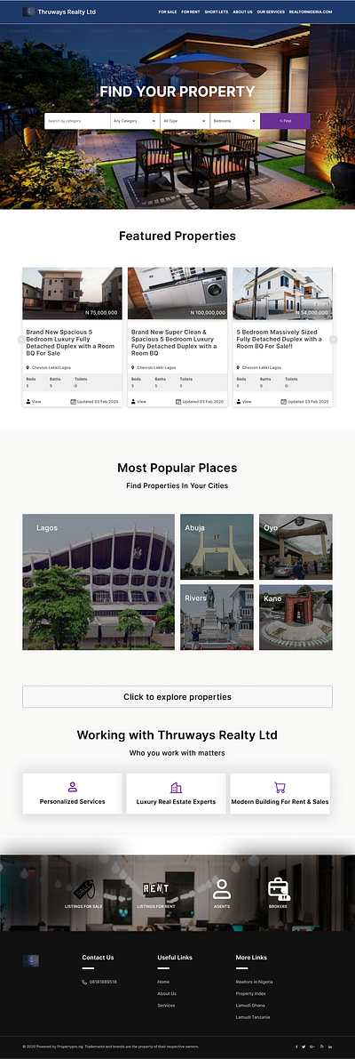 Real Estate Landing Page design figma frontend htmlcss illustration ui uiuxdesign ux