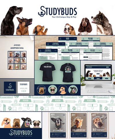 StudyBuds | Brand Board branding dog design fun design graphic design non profit design product design