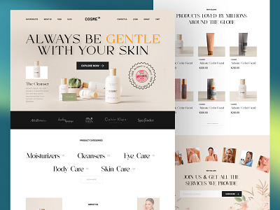 Shopify Store Design For Cosmetics Products ecommerce home landing page mini store shop shopify shopify store store store ui web page website woocommerce