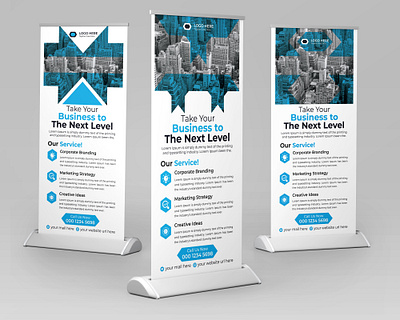 Corporate Modern Business Roll Up Banner Design advertisement banner branding business corporate creative design graphic design marketing marketing design minimal modern professional retractable rollupbanner standeebanner stationery template vertical xbanner