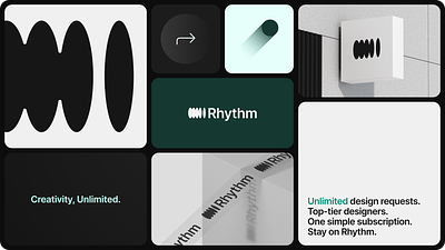 Rhythm Brand Identity (Bento) bento branding design graphic design illustration