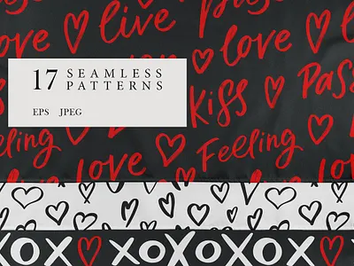 Love - Patterns Collection app branding design graphic design illustration logo typography ui ux vector