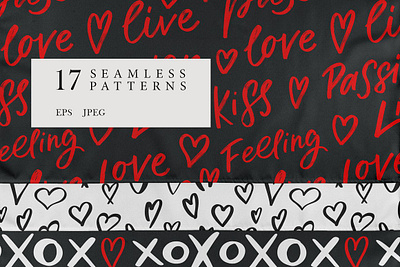 Love - Patterns Collection app branding design graphic design illustration logo typography ui ux vector