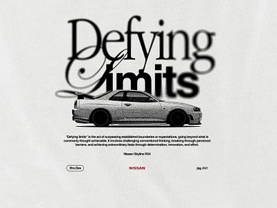 "Defying Limits" apparel cars clothing design fashion graphic design illustration jdm poster streetwear