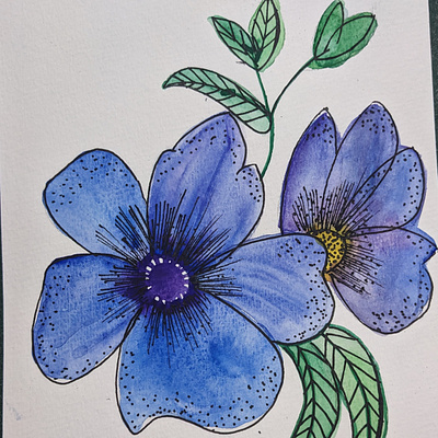 Magical Blues! blue flowers nature watercolor watercolors