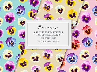 Pansy Patterns app branding design graphic design illustration logo typography ui ux vector