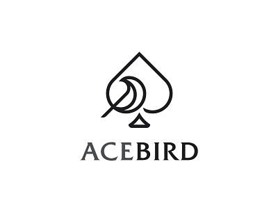Ace Bird Logo ace logo animal logo app bird logo branding card game gambling icon logo poker bird vector