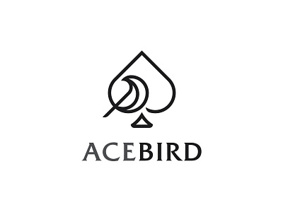 Ace Bird Logo ace logo animal logo app bird logo branding card game gambling icon logo poker bird vector