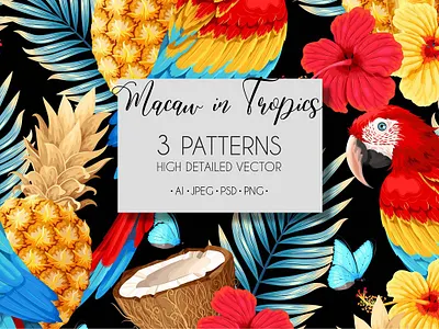 Tropic Patterns app branding design graphic design illustration logo typography ui ux vector