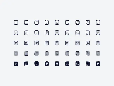 Note & Task Icons clean figma icon free icon icon icon design icon library icon pack icon set iconography icons interface icon minimal note note task note icon notebook task task icon ui ui design