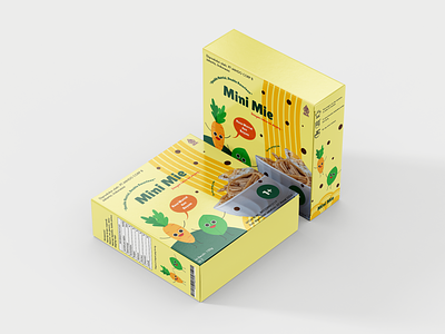 MiniMie: Packaging Development Design box branding children food children illustration food box food packaging packaging