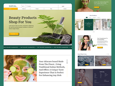 Netual - Skincare Brand Landing Page. design ecommerce exploration healthcare home page landing page organic skincare selfcare shopping skin care skincare ui user experience ux web design website
