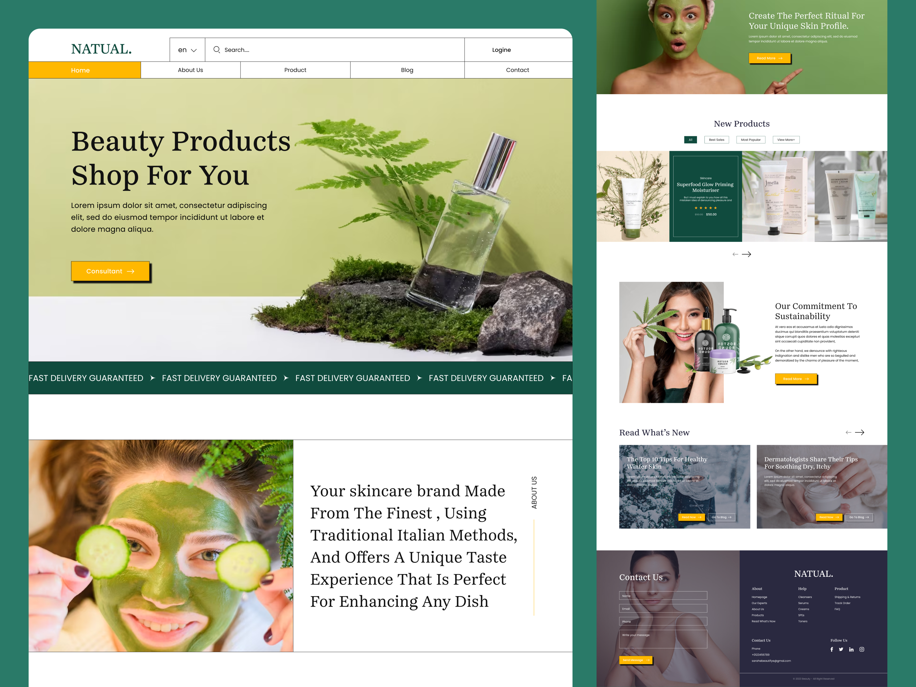 Example of Beauty Product Landing Page