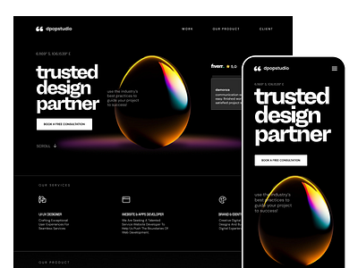 Digital Agency Portfolio Website - dpopstudio agency work design agency portfolio website designer