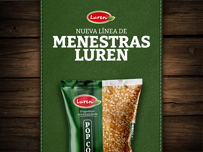 Nueva Línea de Menestras Luren graphic design legume packagedesign packaging popcorn