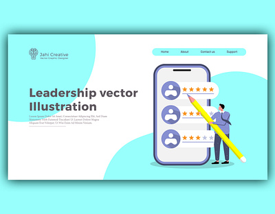 A Modern Line Art And Color Website Hero Vector Design.🎨 design graphic hero design illustration landscape line art line art vector modern hero modern vector ui website hero