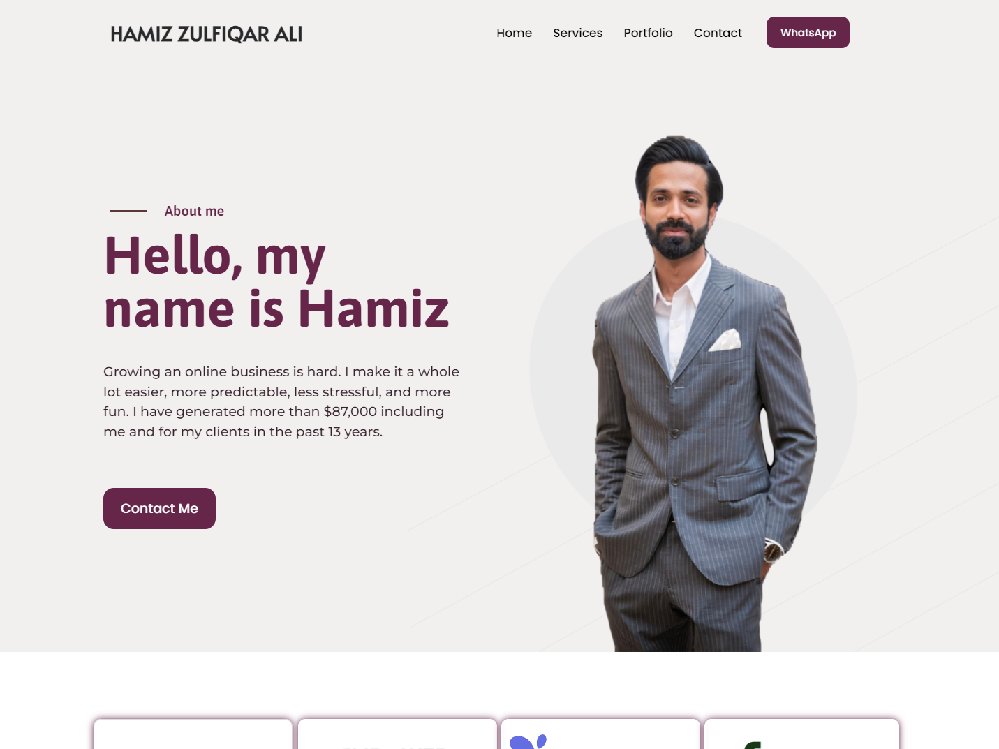 Personal Portfolio Website By Muazam Iqbal On Dribbble Personal Portfolio Website By Muazam Iqbal On Dribbble