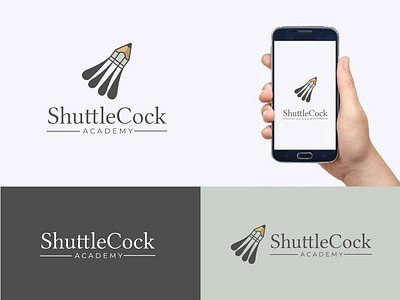 ShuttleCock academy logo design. Feather with pen logo app apps logo badminton branding cock design feather gradient logo graphic design illustration logo logo design logo idea logo maker logo shop shutler shuttle ui