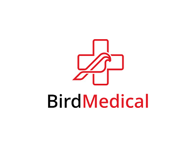 Bird Medical Logo animal logo app bird logo branding care bird cross icon logo medical logo vector
