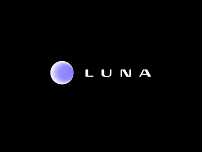 LUNA gradient logo luna minimal modern moon