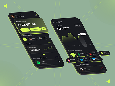 Finance App aesthetic app branding data design design studio expenses figma fintech graphs illustration investment logo money numbers profit saas studiolama ui user experience